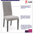 infografika szarego nowoczesnego tapicerowanego krzesła Ulto