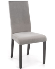 Szare drewniane krzesło tapicerowane w stylu nowoczesnym - Ulto 3X w sklepie Edinos.pl