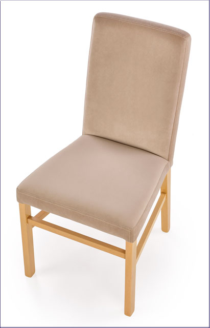 Nowoczesne beżowe tapicerowane krzesło do salonu Lexo 3X