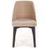 beżowe krzesło tapicerowane drewniane kubełkowe Puvo 3X