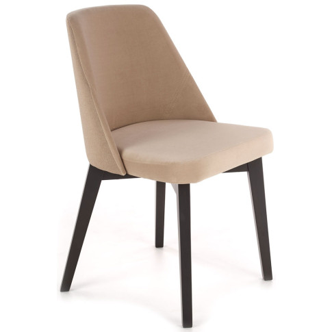beżowe krzesło tapicerowane drewniane Puvo 3X