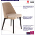 infografika beżowego krzesła tapicerowanego Puvo 3X