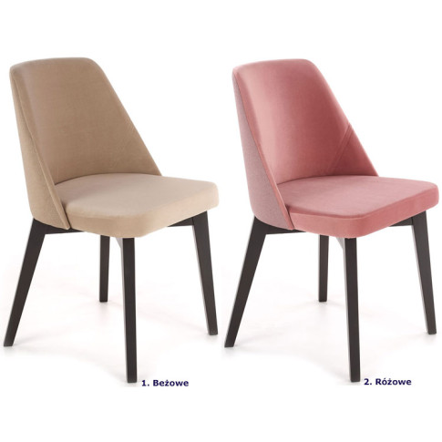 kolory krzesła tapicerowanego drewnianego do salonu Puvo 3X