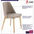 infografika drewnianego krzesła tapicerowanego do salonu Puvo 4X