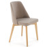 Beżowe kubełkowe krzesło tapicerowane - Puvo 4X