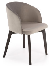 Szare nowoczesne krzesło tapicerowane - Puvo 5X w sklepie Edinos.pl