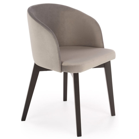 szare krzesło kubełkowe tapicerowane Puvo 5X