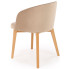 beżowe drewniane kubełkowe krzesło do stołu Puvo 6X