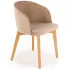 beżowe krzesło drewniane kubełkowe Puvo 6X