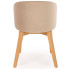 drewniane kubełkowe tapicerowane krzesło nowoczesne Puvo 6X