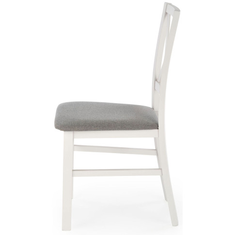 białe drewniane krzesło krzyżowe skandynawskie do kuchni Baxo 3X