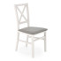 białe drewniane krzesło tapicerowane do kuchni Baxo 3X