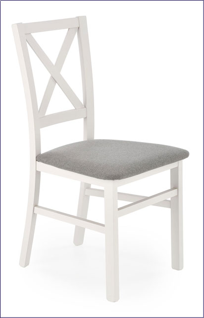 Białe tapicerowane krzesło skandynawskie Baxo 3X