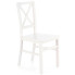 Białe drewniane krzesło typu krzyżak do stołu - Baxo 4X