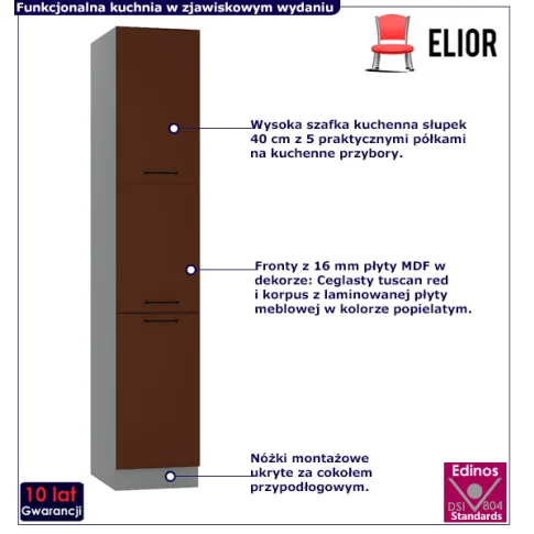 Kuchenna szafka słupek 40cm ceglasty Fiorentina 9X