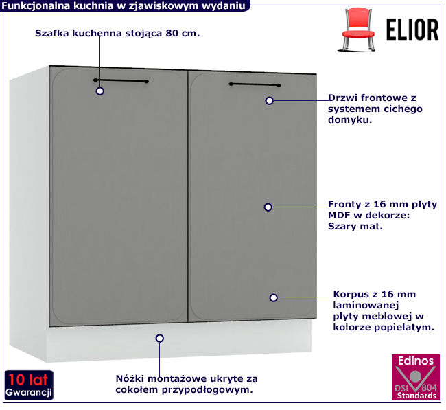 szafka kuchenna 80cm Frev 16X