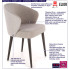 infografika szarego nowoczesnego krzesła kubełkowego Fuso 3X