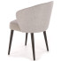 szare drewniane krzesło tapicerowane kubełkowe Fuso 3X