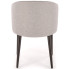szare kubełkowe krzesło drewniane tapicerowane do salonu Fuso 3X