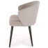 szare tapicerowane krzesło drewniane kubełkowe Fuso 3X