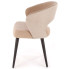 drewniane krzesło kubełkowe nowoczesne z otworem beż Fuso 4X