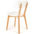białe drewniane krzesło do jadalni skandynawskiej Juxo