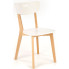 białe drewniane krzesło skandynawskie do stołu Juxo