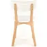 drewniane krzesło kuchenne z białym siedziskiem Juxo