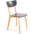 Czarne krzesło drewniane do stołu - Juxo