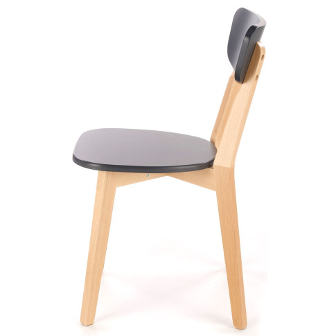 czarne drewniane krzeslo kuchenne w stylu skandynawskim juxo