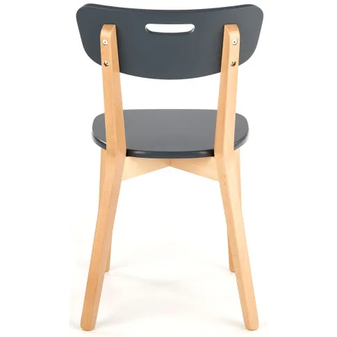grafitowe bukowe krzesło do kuchni w stylu skandynawskim klasycznym Juxo