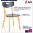 infografika grafitowe krzesło kuchenne drewniane Juxo