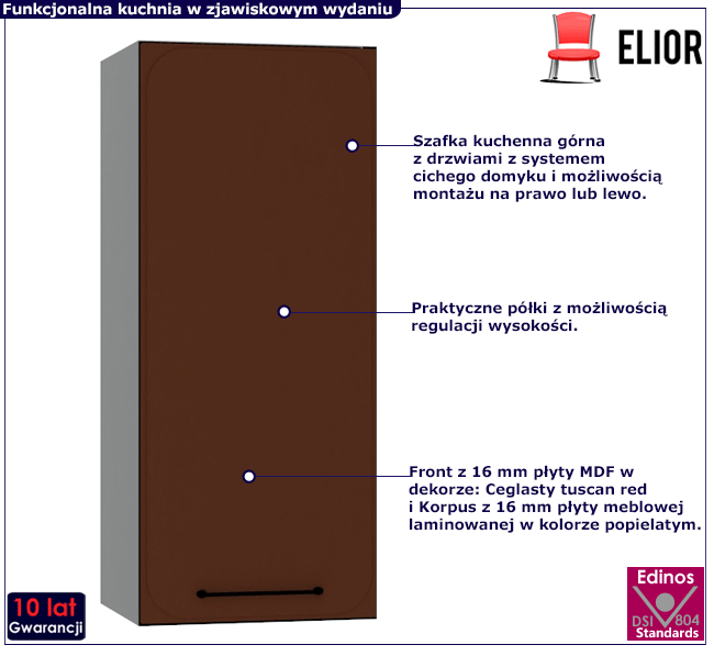 Górna szafka kuchenna 30 cm Lunari 25X