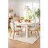 Jadalnia z białym stołem rozkładanym Alenox