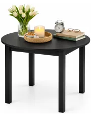 Czarny okrągły stół skandynawski rozkładany kuchenny - Alenox w sklepie Edinos.pl