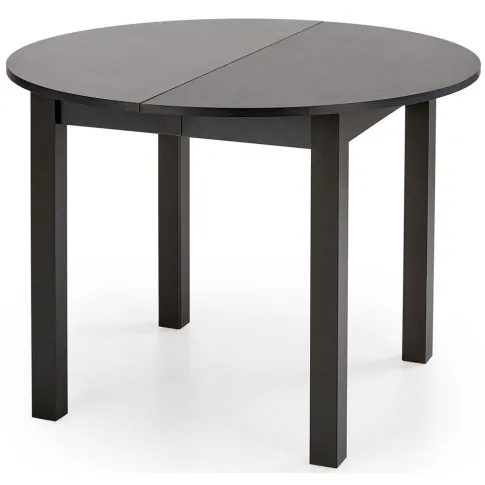 okrągly stol rozkładany czarny do salonu Faxo