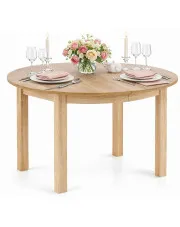 Okrągły stół do kuchni rozkładany dąb sonoma - Alenox w sklepie Edinos.pl