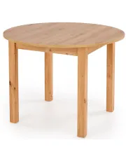 Skandynawski okrągły stół laminowany rozkładany dąb artisan - Faxo w sklepie Edinos.pl