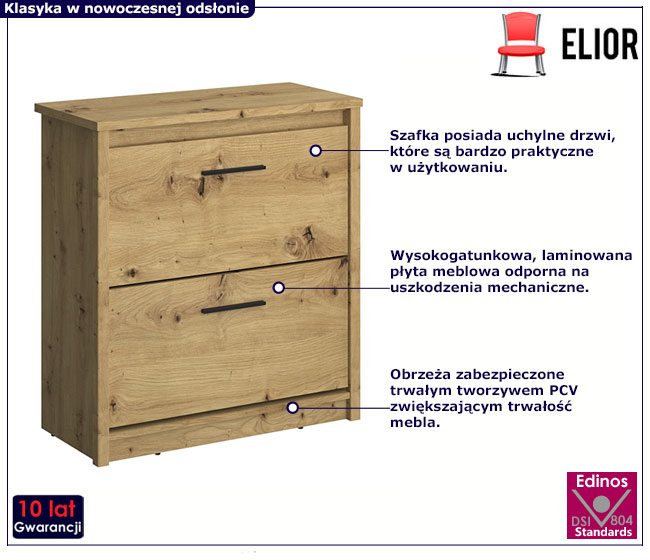 Uchylna szafka na buty do przedpokoju Toreso 23X