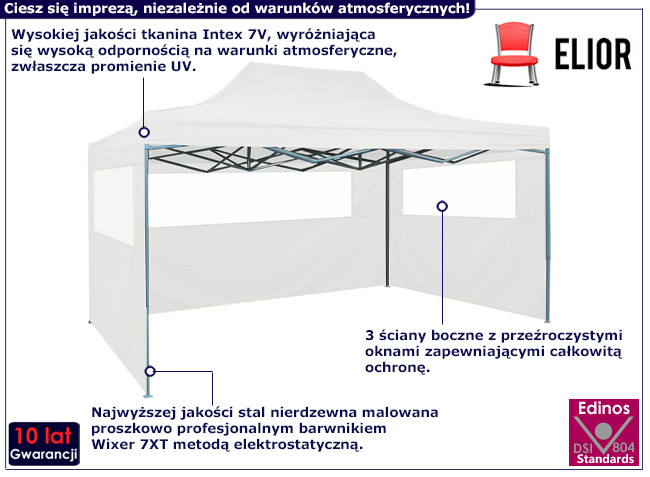 Namiot ogrodowy Vorlin kolor biały