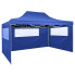 Niebieski namiot ogrodowy z oknami - Vorlin