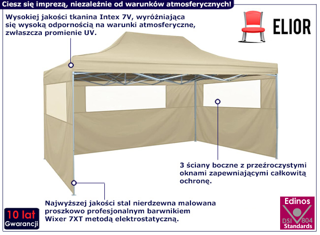 Namiot ogrodowy Vorlin kolor bezowy