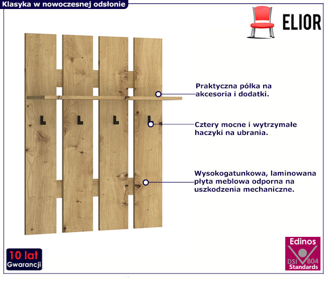 Wieszak ścienny do przedpokoju Toreso 24X