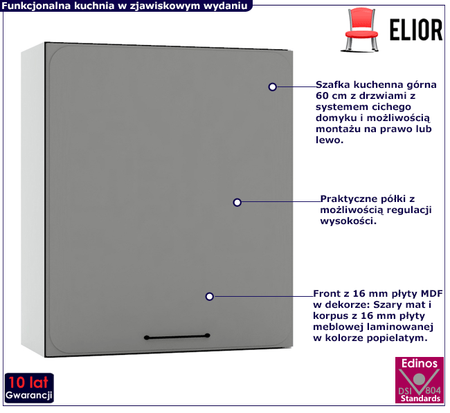 Górna szafka kuchenna 60 cm Frev 30X