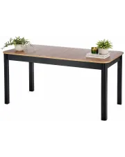 Nowoczesny prostokątny duży stół dąb artisan + czarny - Swerik w sklepie Edinos.pl