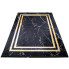 czarny marmurowy dywan ze złotą ramką Fasato 7X