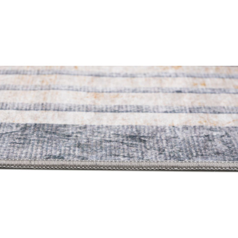 szary antypoślizgowy dywan z elegancką ramką Fasato 6X