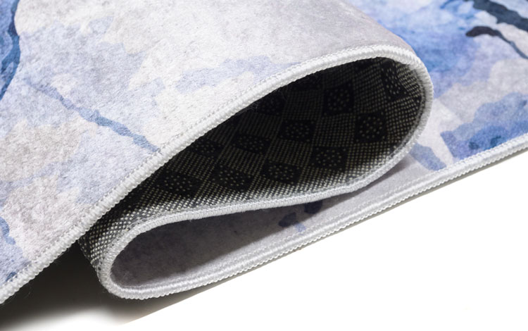 Niebieski dywan w marmurowy wzór Valano 3X