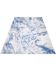 Niebieski marmurowy dywan nowoczesny do sypialni - Valano 3X w sklepie Edinos.pl
