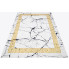 Szary dywan w stylu glamour ze złota ramką - Fasato 3X 